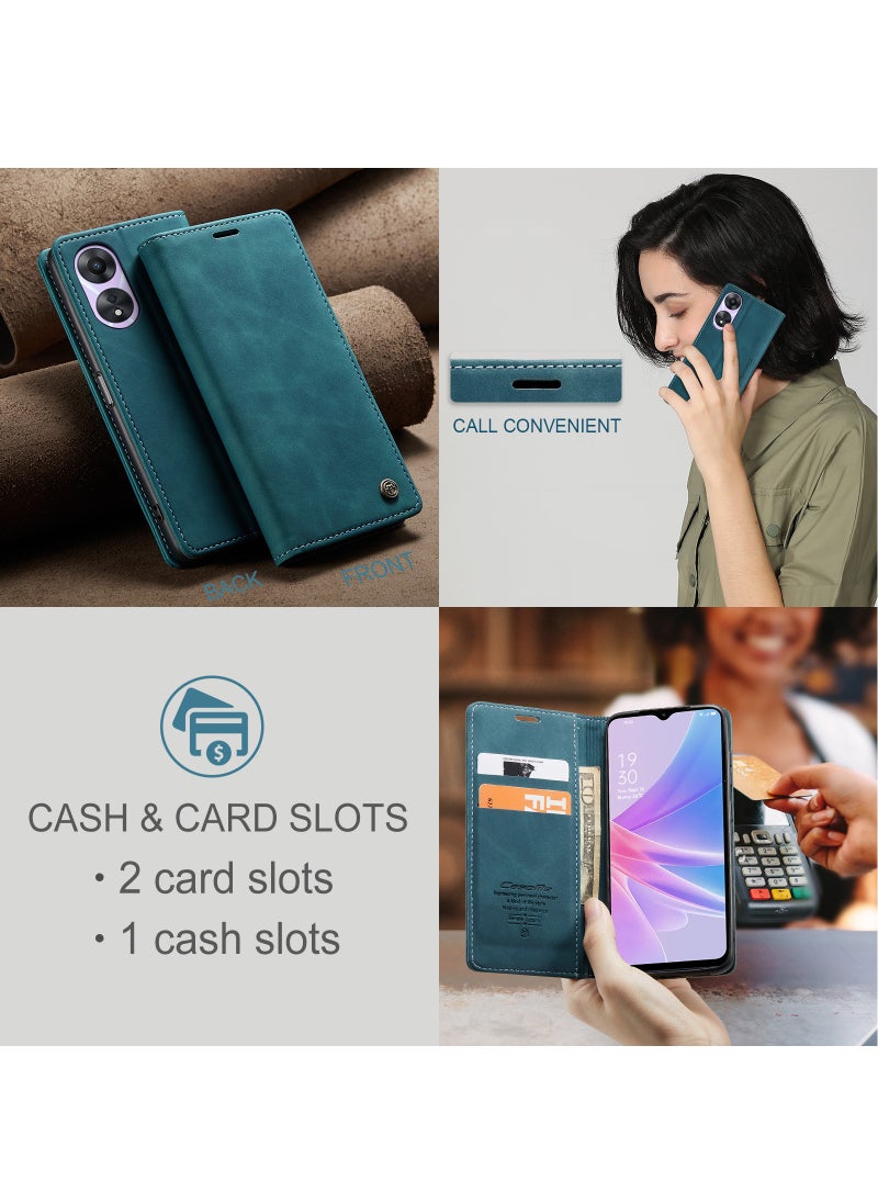 كيس مي غطاء الوجه المقاوم للصدمات متوافق مع OPPO A78 4G خفية الأقواس الإعلانية المغناطيسية  - Image 4