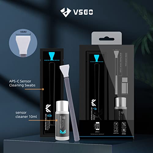 VSGO VS-S02-E APS-C Digital Camera Sensor Cleaning Kit Clean Swab × 10 with Sensor Cleaner Solution for Nikon Canon DSLR Cleaning - Image 2
