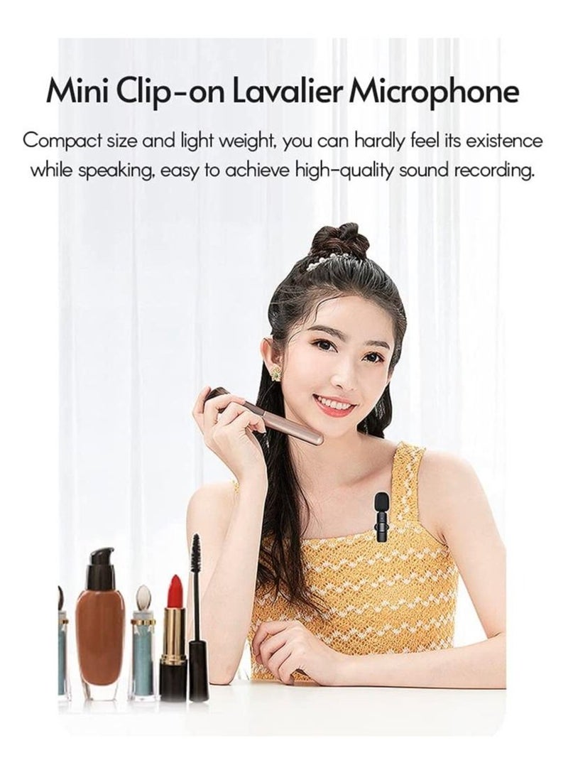 Mini Wireless Clip-on Lavalier Microphone Omnidirectional Mic 2 Transmitter 1 Receiver with Wind Muff Type-C Port Replacement for Android Smartphone Live Stream Interview Video Conference - Image 5