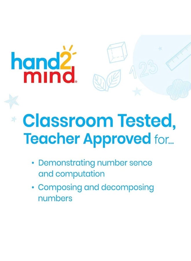 hand2mind Foam RekenRods Ten Frame Boards, Subitizing Math Games, Ten Frame Math Manipulatives, Counting Manipulatives, 10 Frame Math, Rekenrek for Kids Math (4 Ten Frames and 40 Math Counters) - Image 3