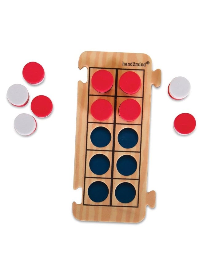 hand2mind Foam RekenRods Ten Frame Boards, Subitizing Math Games, Ten Frame Math Manipulatives, Counting Manipulatives, 10 Frame Math, Rekenrek for Kids Math (4 Ten Frames and 40 Math Counters) - Image 4