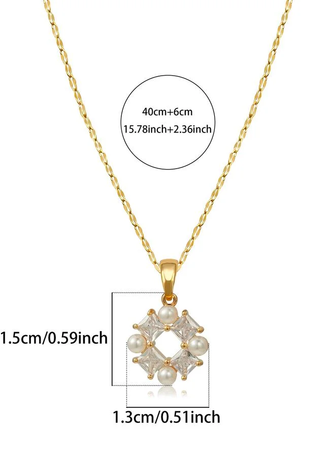 Take Two  Embellished Faux Pearl Decor Necklace for Women | Best Price UAE