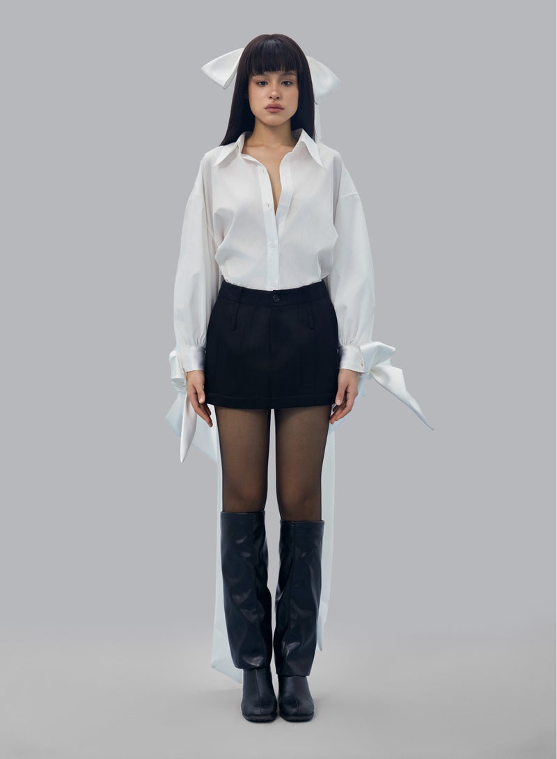 CAOSTU • WHITE COQUETTE BABE SHIRT  - Image 1