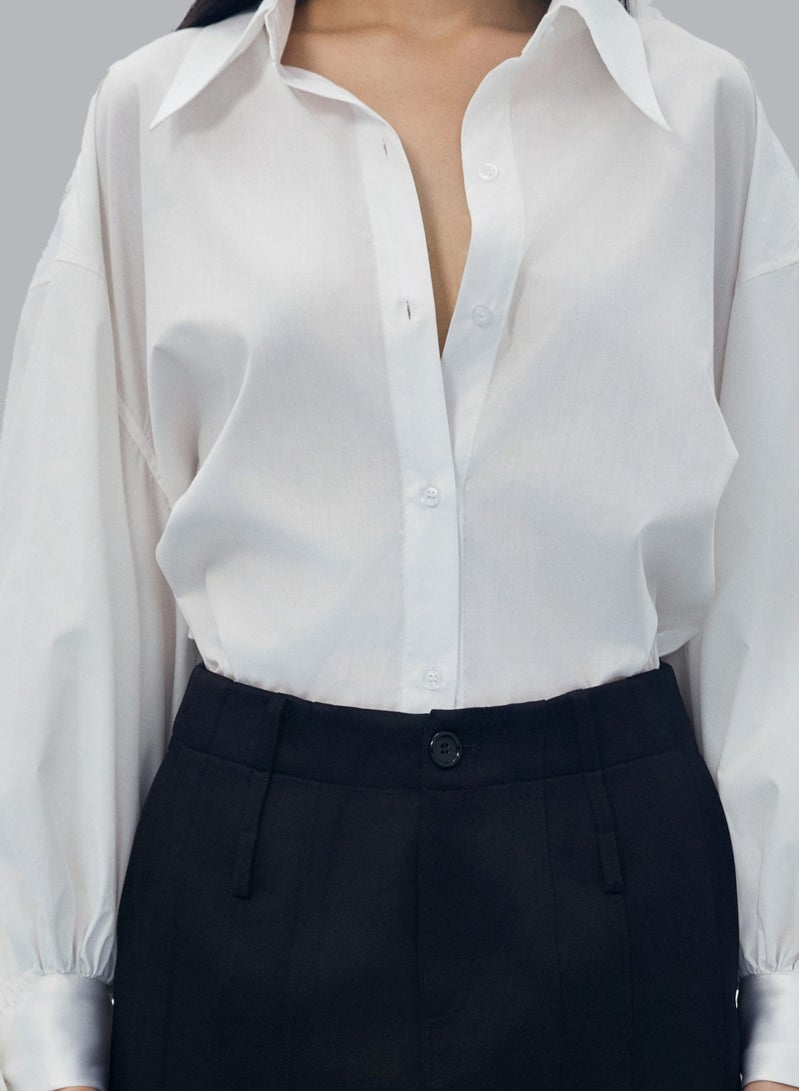 CAOSTU • WHITE COQUETTE BABE SHIRT  - Image 3