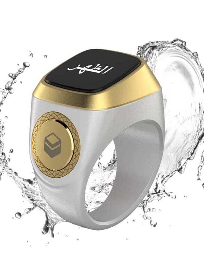 إيكيبلا Smart Tasbih Zikr lite Ring ، صلاة المسلمين ، تذكير توقيت الصلاة ، شاشة OLED عداد التسبيح ، حلقة ذكية ، مقاوم للماء - أبيض 20 مم - Image 2
