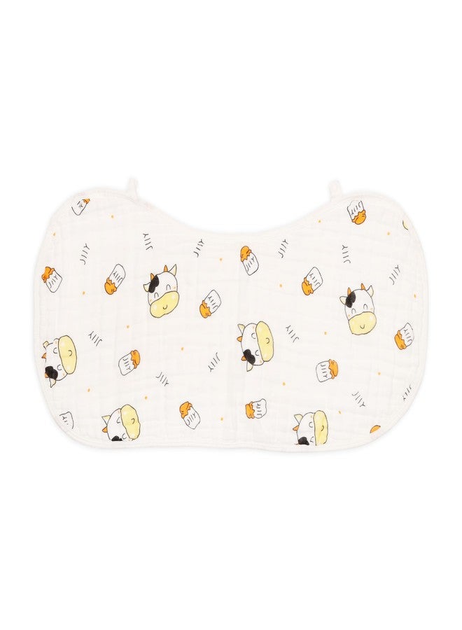 Kicks & Crawl Cotton Printed Moo & Munch Burp Cloth for Baby (Pack of 2, 6-12M) - Image 3
