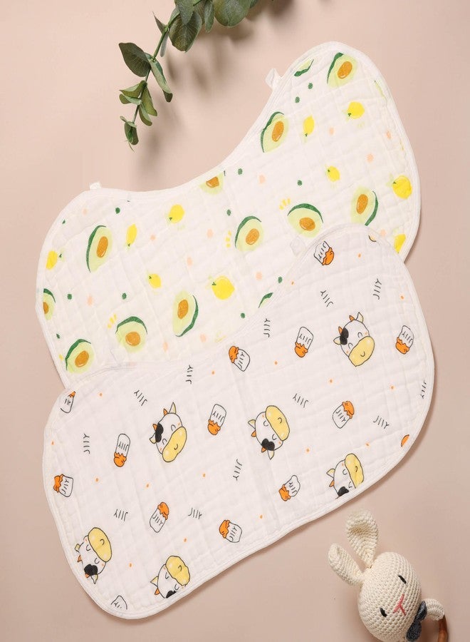 Kicks & Crawl Cotton Printed Moo & Munch Burp Cloth for Baby (Pack of 2, 6-12M) - Image 5