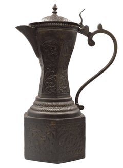 Alpine Crystals UAE Exquisite Antique Middle Eastern Arabic Dallah Coffee Tea Pot Decorative Made by Copper  - Image 1