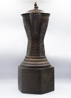 Alpine Crystals UAE Exquisite Antique Middle Eastern Arabic Dallah Coffee Tea Pot Decorative Made by Copper  - Image 2