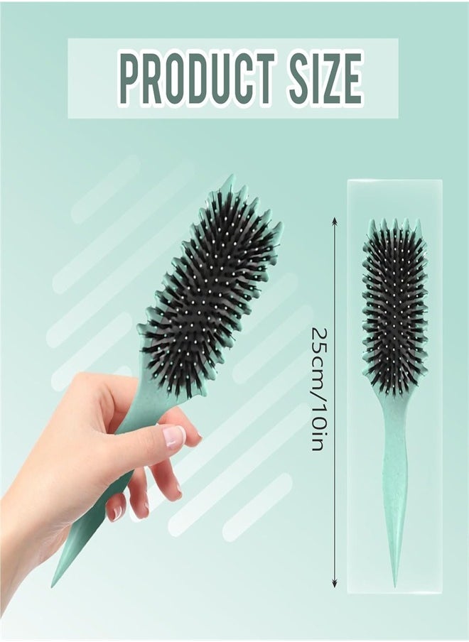 BUPY - 2024 New Curly Hair Brush, Bounce Curl Define Styling Brush, Wet Dry Detangler Hair Brush,The Essential Tool For Shaping And Styling Your Curls, Achieve Perfectly Defined Curls (Green) - Image 1