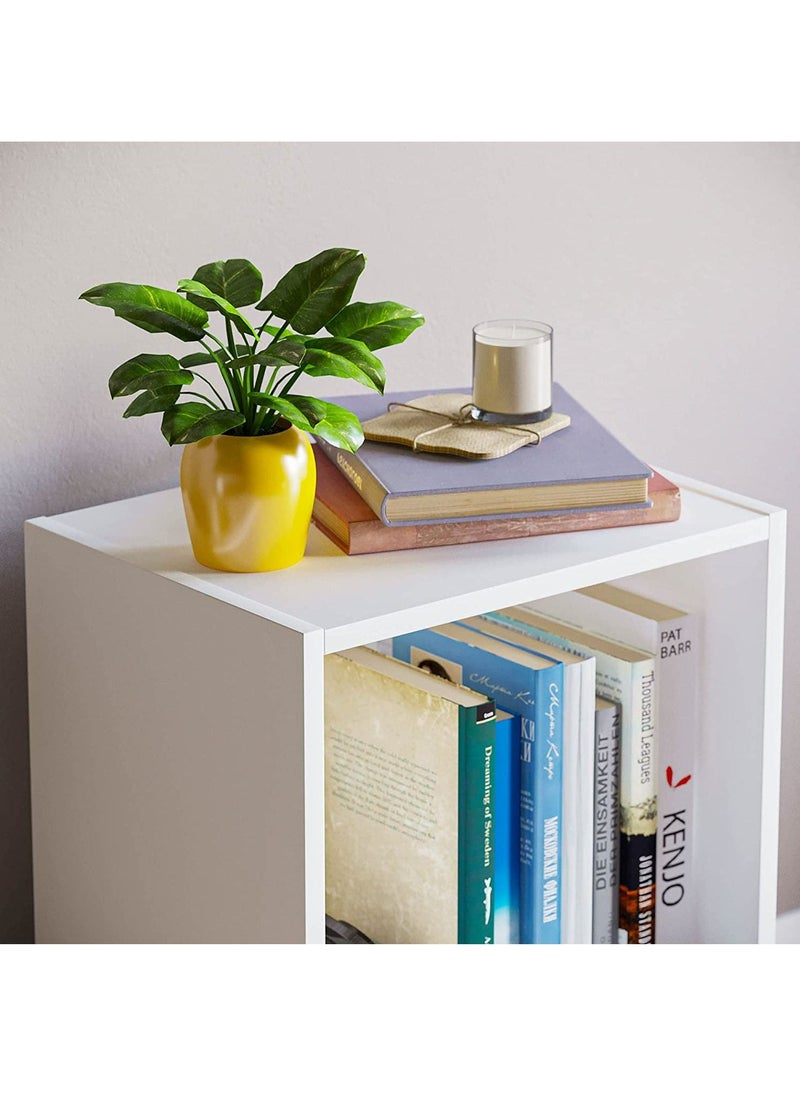 MODERN HOME Bookcase and accessory Display Unit of wood 2Tier white  - Image 4