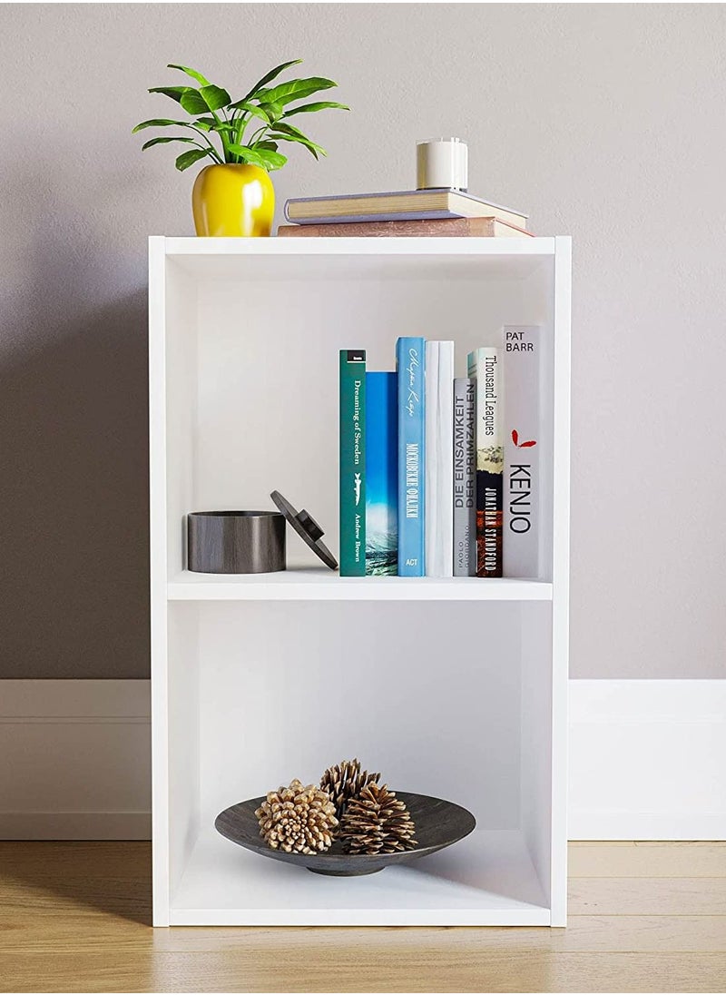 MODERN HOME Bookcase and accessory Display Unit of wood 2Tier white  - Image 2
