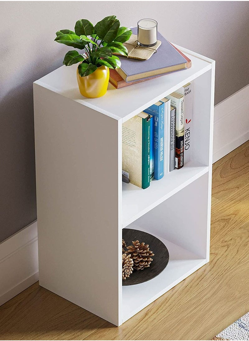 MODERN HOME Bookcase and accessory Display Unit of wood 2Tier white  - Image 3