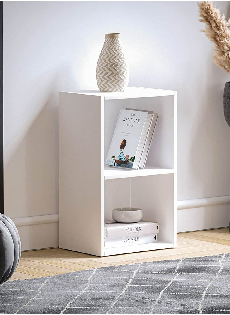 MODERN HOME Bookcase and accessory Display Unit of wood 2Tier white  - Image 1