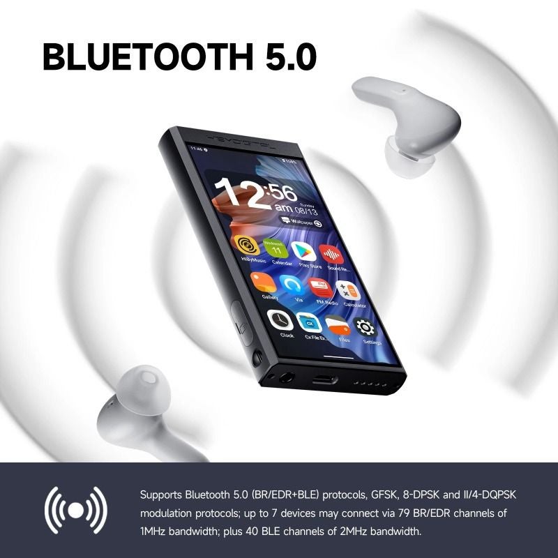 HiBy M300 32G Android 13 MP3 Music Player, HiFi Audio, Bluetooth WiFi, USB DAC Dsd, FM Radio, Dual Mic, Built-In Speaker, 29h Battery, Black - Image 2