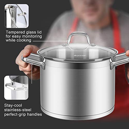 Duxtop Professional Stainless Steel Cookware Induction Ready Impact-bonded Technology (8.6Qt Stockpot) - Image 3