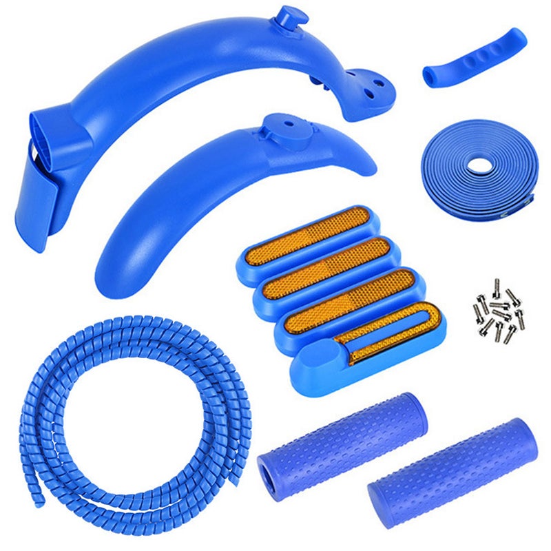 Electric Scooter Front Rear Mudguard Kit with Side Covers Handbrake Cover Anti-collision Strip for M365/Pro Electric Scooter - Image 1