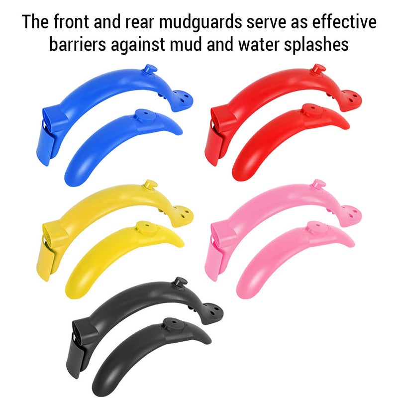 Electric Scooter Front Rear Mudguard Kit with Side Covers Handbrake Cover Anti-collision Strip for M365/Pro Electric Scooter - Image 3