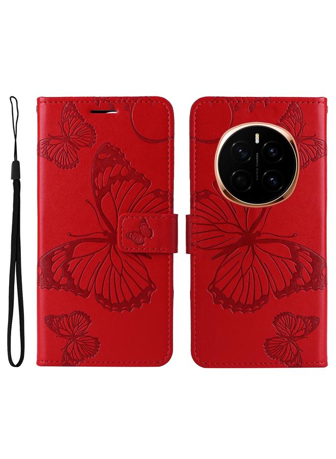 اس-توب جراب لهاتف Honor Magic7 5G، جراب هاتف جلدي قلاب بنقشة فراشة ثلاثية الأبعاد - Image 2