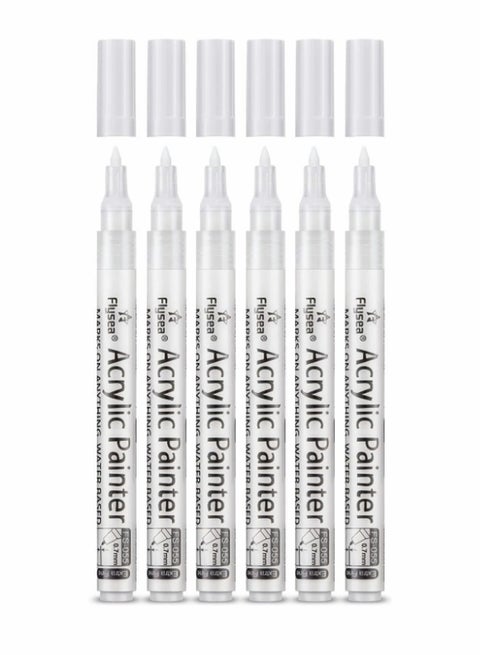 SYOSI Paint Pens White Marker Pack, Acrylic White