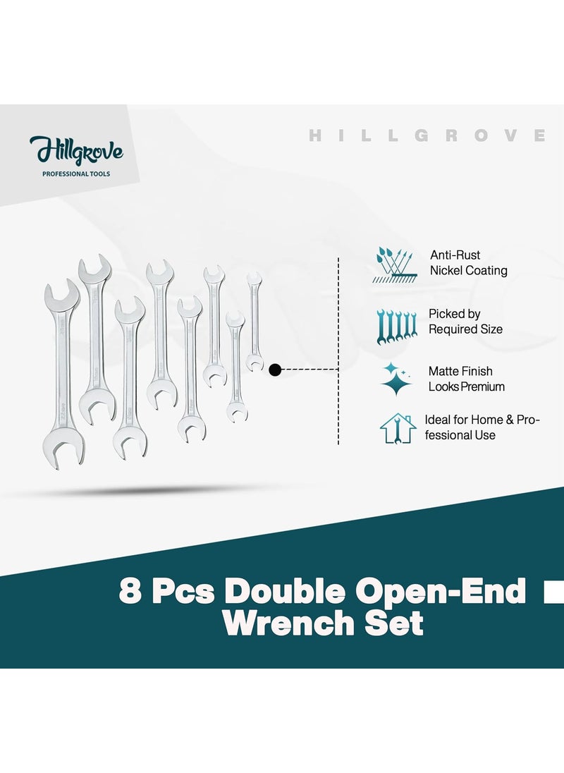 Hillgrove Hillgrove HGCM575M1 10 Pieces Full Hex Allen Key Kit with 10Pcs Double Open End Wrench Spanner Goti Wrench L Shape Repair Tool Set for BikeBicycleCycleGuitar Allen Key Set  - Image 3