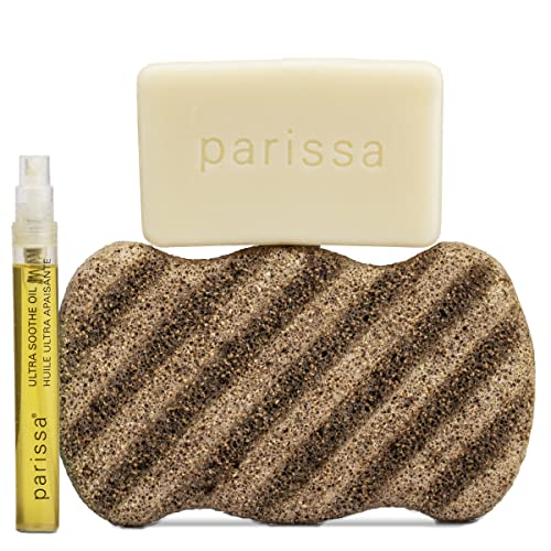 Parissa Ingrown Rescue Kit, Post-Hair Removal Treatment for Ingrown Hair & Razor Bumps, 3 Step Kit to Cleanse, Exfoliate, and Moisturize
