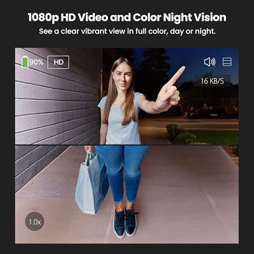 Feit Electric Smart Wireless Doorbell w/Dual-Lens 1080p HD Camera, 24/7 Local Recording, Night Vision, Voice Assistant, AI Detection for People & Packages, Includes Wireless Chime, CAM2/DOOR/WIFI/BAT - Image 5