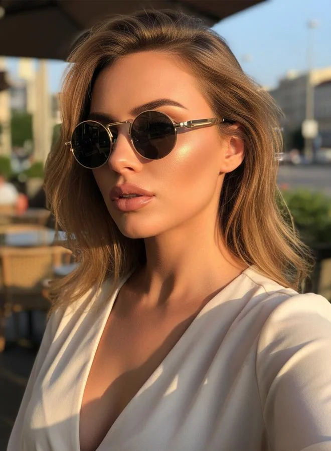 تايك تو Steampunk Small Round Sunglasses