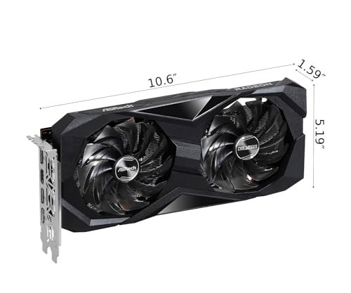 ASRock Radeon RX 7600 Challenger 8GB OC Graphics Card, AMD RDNA 3 Architecture, 8GB GDDR6, PCIe 4.0, Dual Fans, 0dB Silent Cooling, HDMI 2.1, DisplayPort 1.4 - Image 3