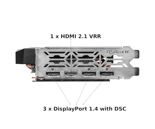 ASRock Radeon RX 7600 Challenger 8GB OC Graphics Card, AMD RDNA 3 Architecture, 8GB GDDR6, PCIe 4.0, Dual Fans, 0dB Silent Cooling, HDMI 2.1, DisplayPort 1.4 - Image 4