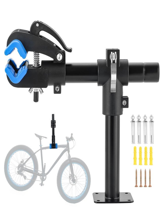 AMGSH Bike Repair Stand Wall Mount, Adjustable Bike Work Stand for Road & Mountain Bikes, Space-Saving Bicycle Repair Stand with Clamp, Wall Workbench Bike Mount for Bicycle Maintenance at Home, Sturdy Bike Stand for DIY Repair, Includes 4 Metal Expansion Screws - Image 1