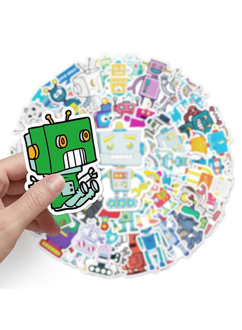 50Pcs Cute Robot Stickers Science Theme Vinyl Waterproof Decals for Computer Skateboard Laptop Water Bottle Luggage Notebook for  Teens Adult - Image 4