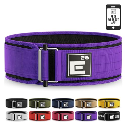 Element 26 Self-Locking Weight Lifting Belt | Premium Weightlifting Belt for Serious Functional Fitness, Weight Lifting, and Olympic Lifting Athletes | (Medium, Purple) - Image 1