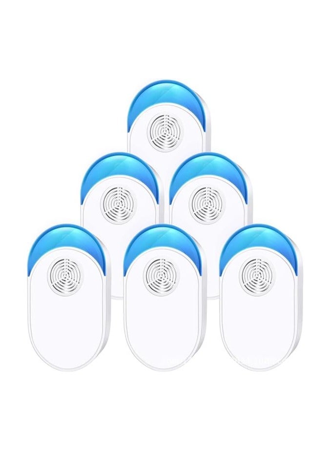 عام 6 عبوات من طارد الحشرات الفائق الصوت المحسن، طارد البعوض الداخلي الجديد، لطرد القوارض، جهاز تحكم إلكتروني لطرد الحشرات مناسب للمنزل، المرآب، المستودع، والفندق. - Image 1