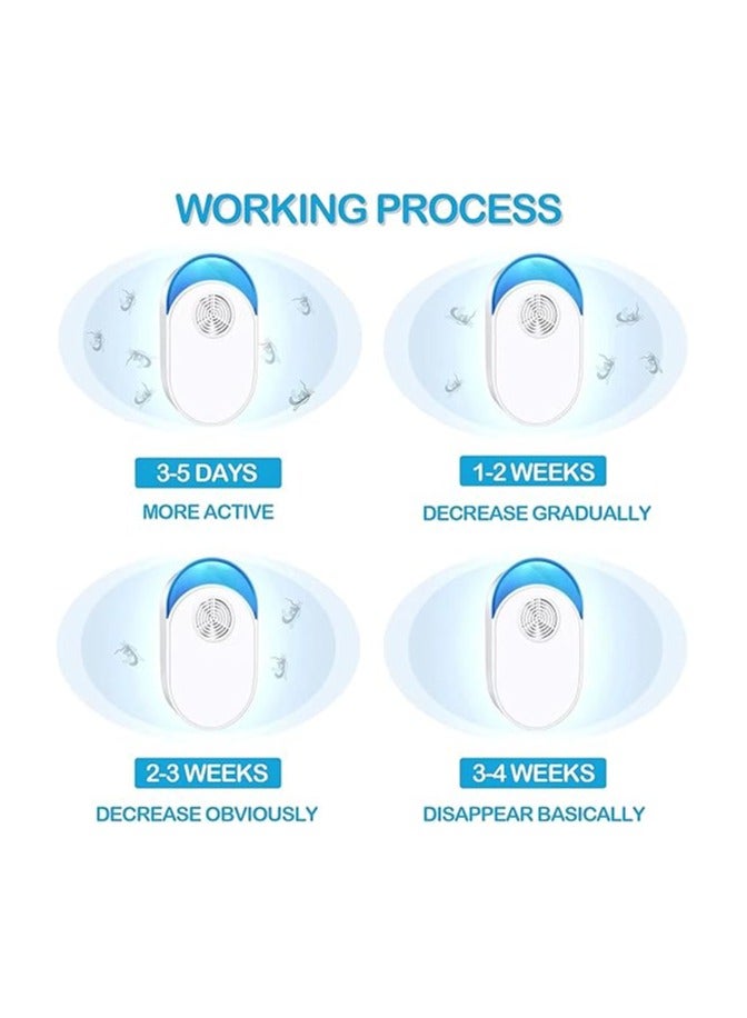 عام 6 عبوات من طارد الحشرات الفائق الصوت المحسن، طارد البعوض الداخلي الجديد، لطرد القوارض، جهاز تحكم إلكتروني لطرد الحشرات مناسب للمنزل، المرآب، المستودع، والفندق. - Image 2