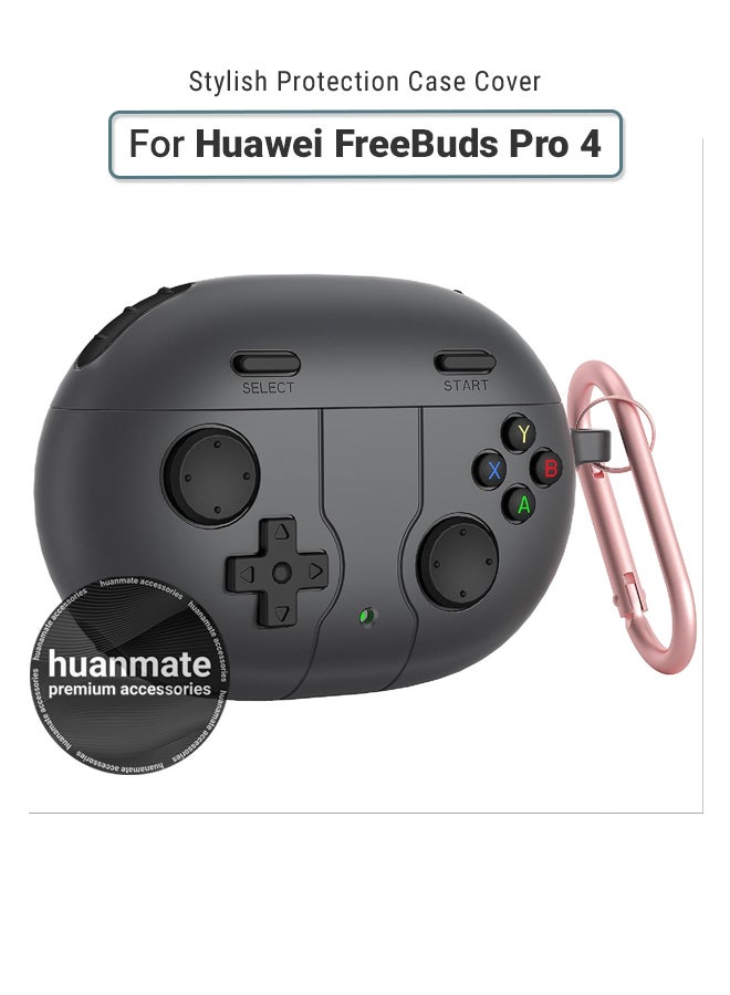 huanmate Huawei FreeBuds Pro 4 Premium Protection Case Cover - Dark Grey - Lightweight, Stylish Design, Accurate Cut-outs - Easy to Install & Remove - Durable Shield for Your Huawei FreeBuds Pro 4 - Image 1