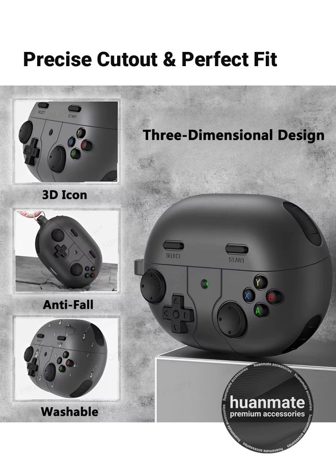 huanmate Huawei FreeBuds Pro 4 Premium Protection Case Cover - Dark Grey - Lightweight, Stylish Design, Accurate Cut-outs - Easy to Install & Remove - Durable Shield for Your Huawei FreeBuds Pro 4 - Image 2