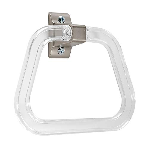 EZ-FLO Bathroom Towel Ring with Exposed Screw, Brushed Nickel, 16232 - Image 1