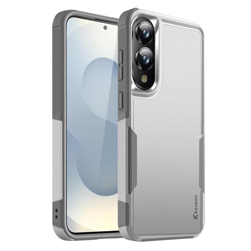 KARWAN Shockproof Back Case Cover Compatible with Samsung Galaxy S25 Edge, Heavy Duty Case with 360 Degree Camera Protection, Dual Layer Rugged Bumper Protection Cover with Matte Finish (White) - Image 1