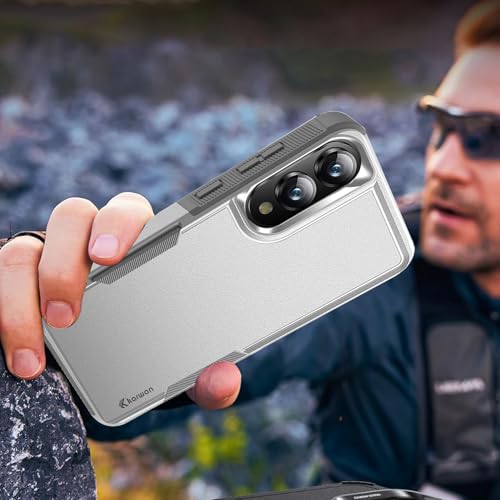 KARWAN Shockproof Back Case Cover Compatible with Samsung Galaxy S25 Edge, Heavy Duty Case with 360 Degree Camera Protection, Dual Layer Rugged Bumper Protection Cover with Matte Finish (White) - Image 5