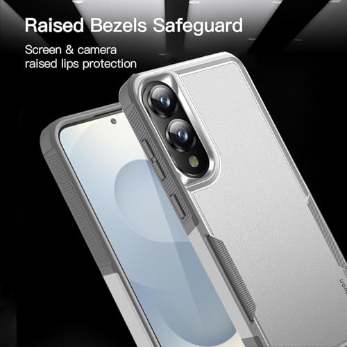 KARWAN Shockproof Back Case Cover Compatible with Samsung Galaxy S25 Edge, Heavy Duty Case with 360 Degree Camera Protection, Dual Layer Rugged Bumper Protection Cover with Matte Finish (White) - Image 3