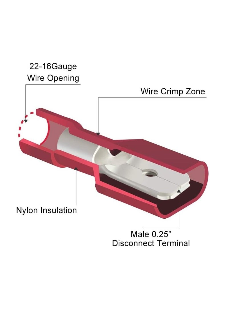 KNP KNP Insulated Electrical Terminals Model MDFN 1.25-250 are High Quality Precision Engineered Connectors Designed for Secure and Efficient Electrical Connections.  - Image 2