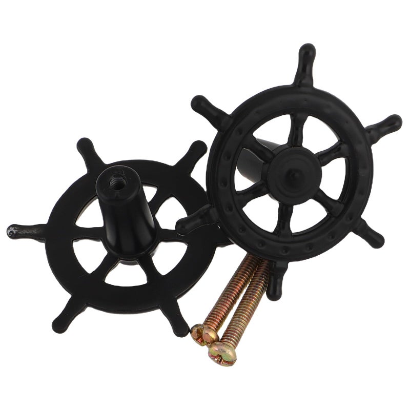 Vintage Zinc Alloy Single Hole Cabinet Pull Handles 2 Pack For Kitchen Bedroom Furniture - Image 2