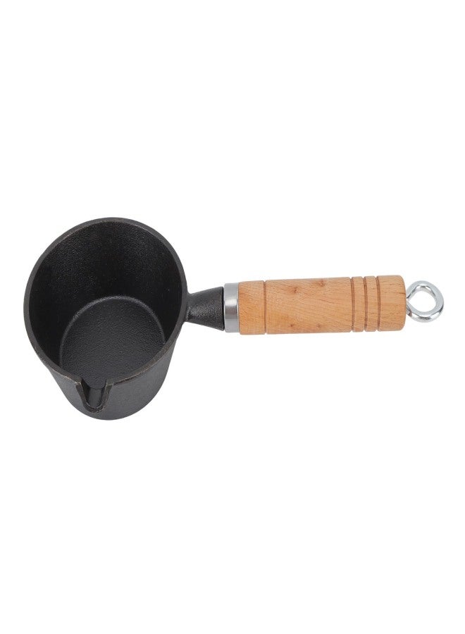 Mini Egg Frying Pan Cast Iron Solid Wood Handle Mini Pre Seasoned Skillet for Indoor Outdoor Cooking 11x5cm / 4.3x2.0in - Image 5