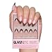 Glamnetic Press On Nails Chocolat SemiTransparent Dark Brown French Tip Short Almond Fake Nails in a Glossy Finish Salon Quality 15 Sizes 30 Nail Kit - Image 2