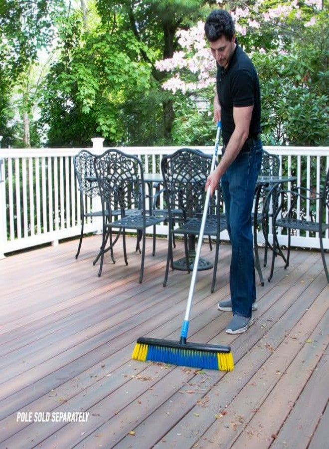 Unger Professional Lock-On 24” Multi-Purpose Push Broom - Professional Grade, Dual-Bristle Push Broom, with Water-Flow Action Floor Sweeper for Home & Business - Image 3