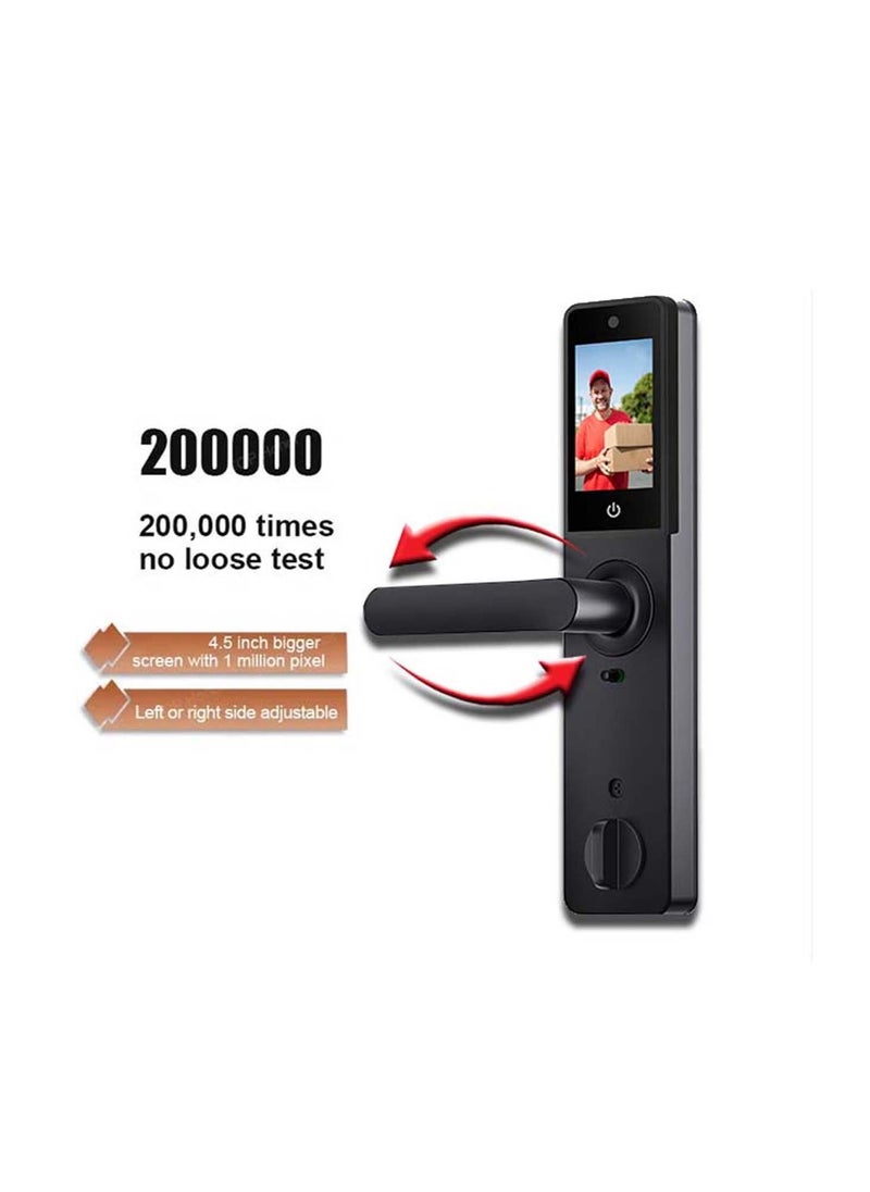 areb - Arib Smart Lock with Camera and Wi Fi Control Screen offering Fingerprint PIN Code IC Card and Emergency Key unlocking options It features advanced security and smart access management for homes and offices with a built in camera and remote control app - Image 1