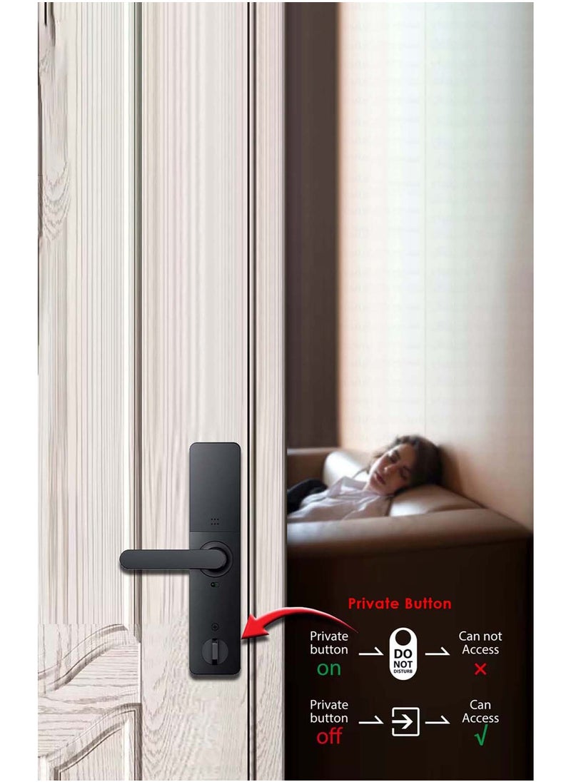 areb - Arib Smart Lock with Camera and Wi Fi Control Screen offering Fingerprint PIN Code IC Card and Emergency Key unlocking options It features advanced security and smart access management for homes and offices with a built in camera and remote control app - Image 1