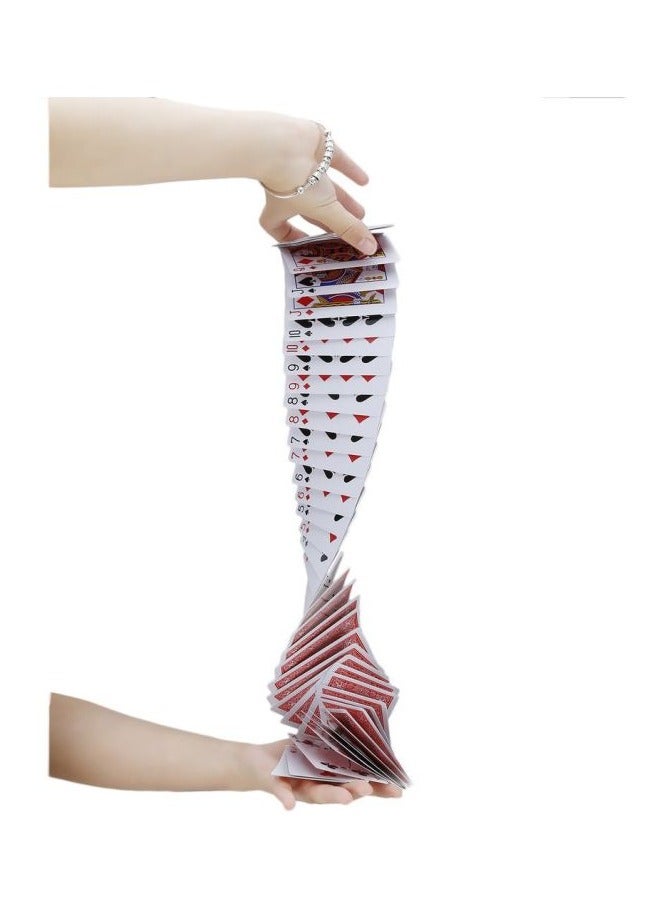 طقم بطاقات بوكر 2 قطعة بتصميم أسود وأحمر غير سامة قابلة للغسل، بطاقات لعب بلاستيكية بالكامل - عبوة مزدوجة - Image 4