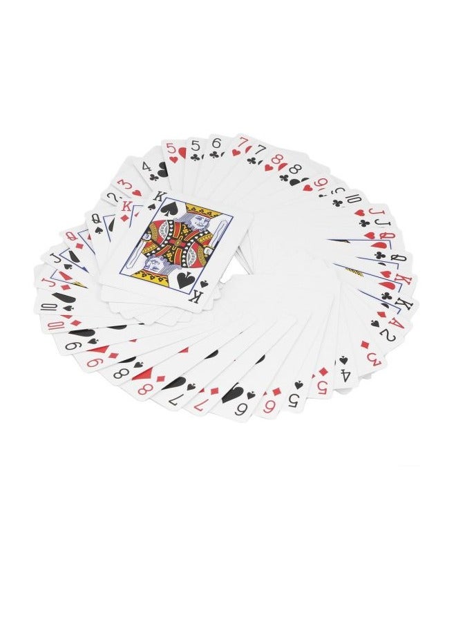 طقم بطاقات بوكر 2 قطعة بتصميم أسود وأحمر غير سامة قابلة للغسل، بطاقات لعب بلاستيكية بالكامل - عبوة مزدوجة - Image 3